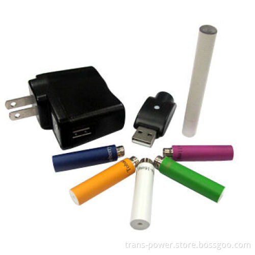 808D-1 E-cigarette Starter Kit with 280mAh Capacity, 12-24V DC Input, 2 hours Charging Time
